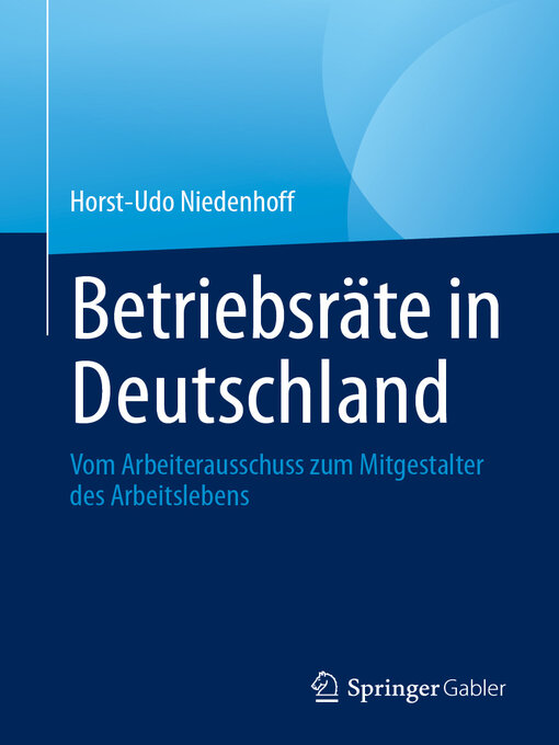 Title details for Betriebsräte in Deutschland by Horst-Udo Niedenhoff - Available